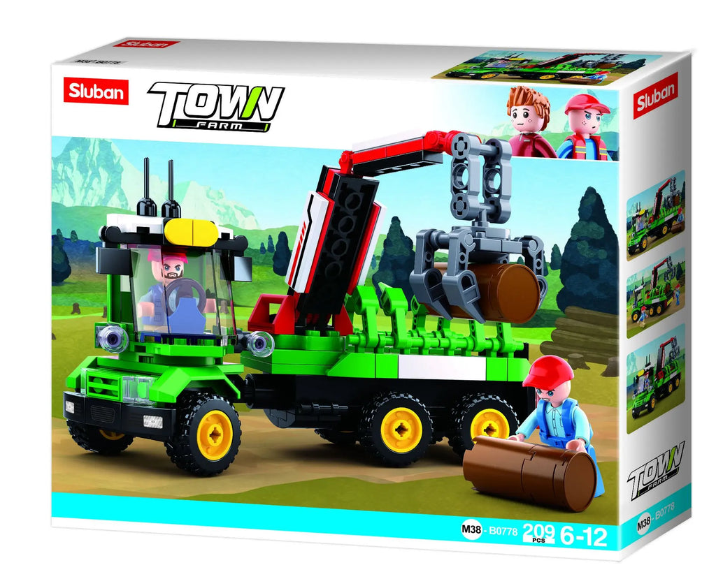 Sluban Tractor & Log Trailer M38-B0778 (209 Pcs)