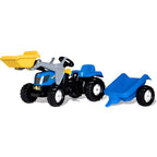 Rolly Kid New Holland Pedal Tractor with Loader & Trailer