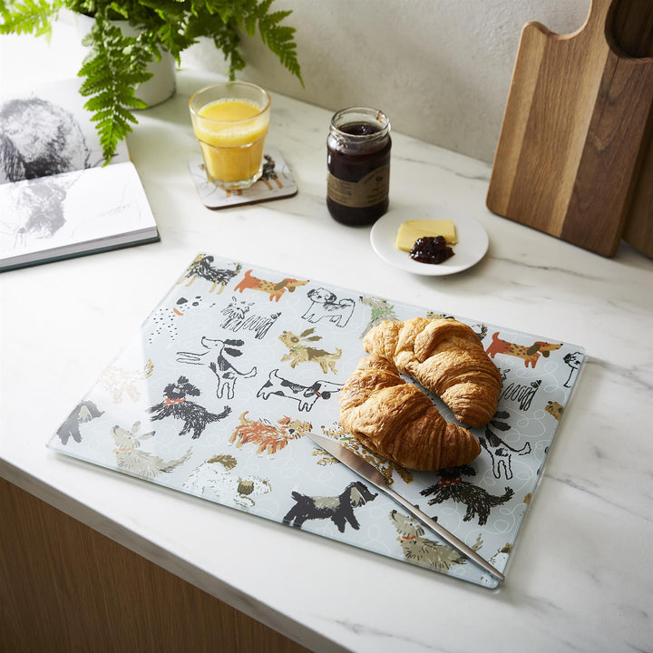 Ulster Weavers Dog Days Glass Worktop Saver One Size in Grey - Flemings Department Store