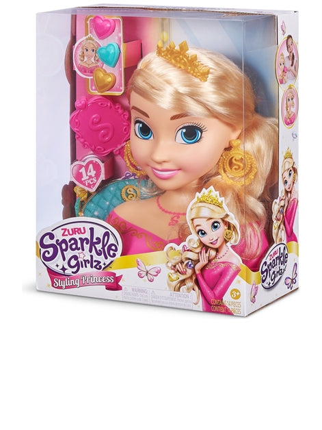 SPARKLE GIRLZ PRINCESS HAIR STYLING HEAD - Flemings Department Store
