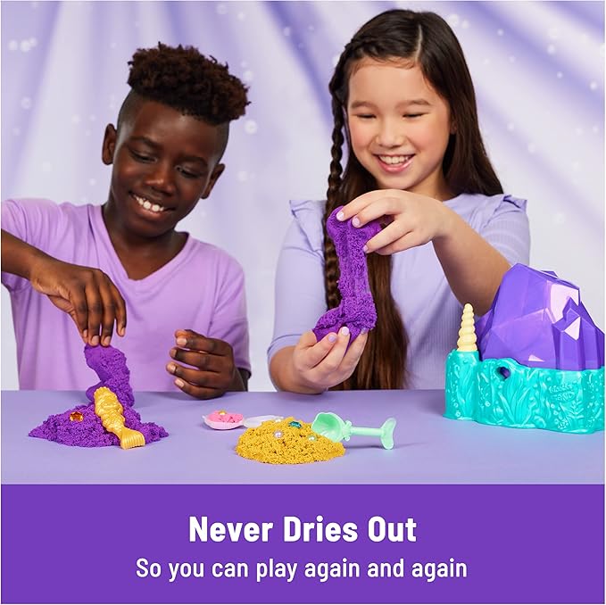 Kinetic Sand Mermaid Crystal Playset – Over 1lb of Shimmering Sand