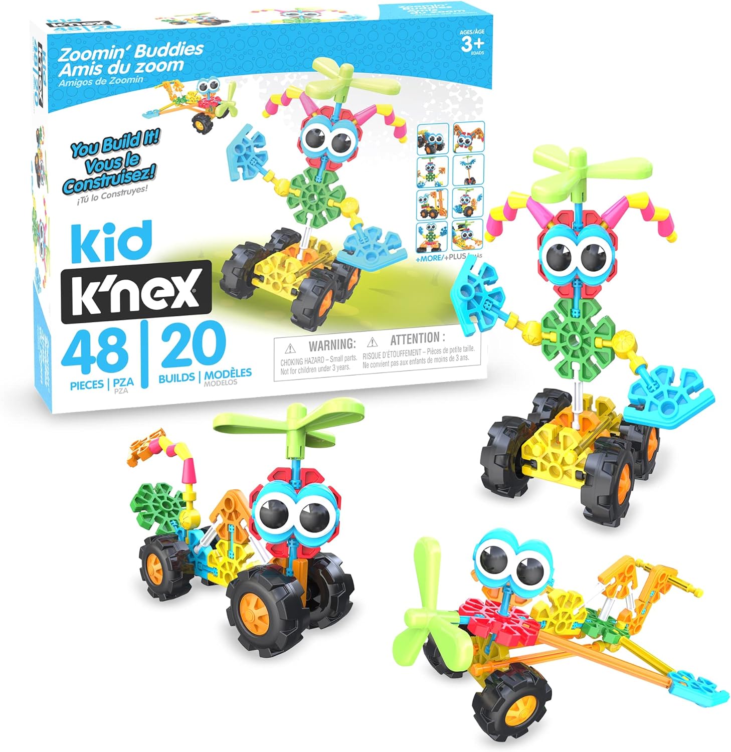K'Nex 85053 Zoomin' Buddies 20 Model Building Set 48pc - Flemings Department Store