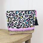 Multicolour animal print cotton travel pouch - Flemings Department Store