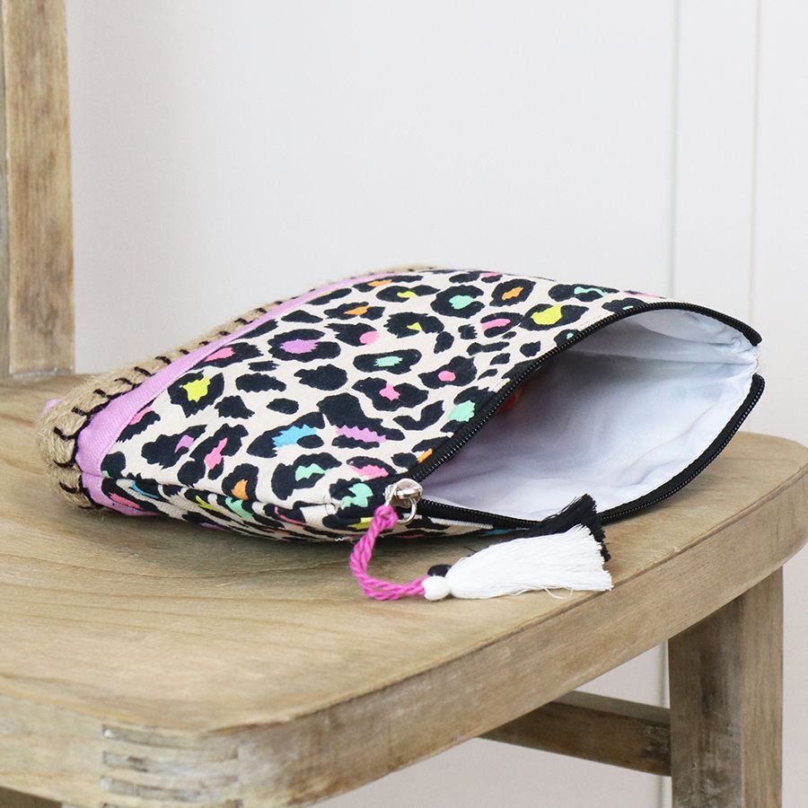 Multicolour animal print cotton travel pouch - Flemings Department Store