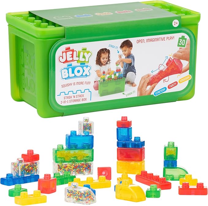 Jelly Blox Squishy Building Block 2-in-1 Storage Box