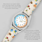 Tikkers RSPB x Wild Things Printed Strap Kids Time Teacher Watch - Flemings Department Store