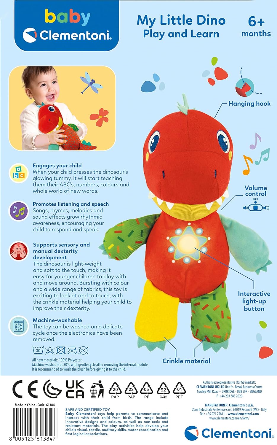 Plush Stuffed Toy Dinosaur - Flemings Department Store