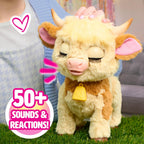 FurReal Maggie the Feed & Follow Cow – Plush Walking Pet Toy