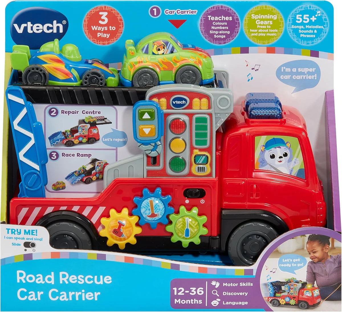VTech Road Rescue Car Carrier – Interactive Truck Toy