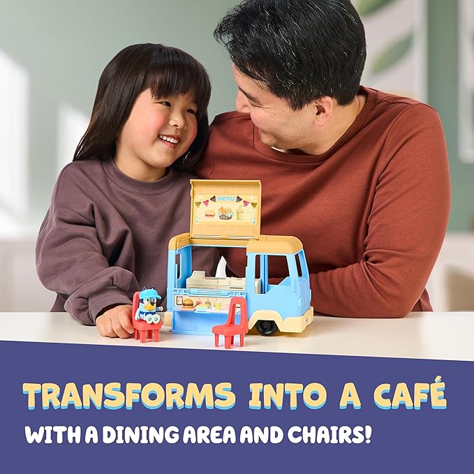 Bluey Food Truck Playset – Rolling Café with Figure & Accessories