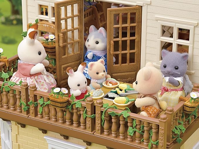 Sylvanian Families Red Roof Country Home | Large Light-Up House with Secret Attic
