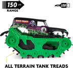 Monster Jam Grave Digger Trax RC Truck – 1:15 Amphibious Land & Water Remote Control Vehicle