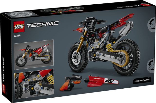 LEGO Ducati Desmo450 MX Factory Motorcycle 42238 – product image 1