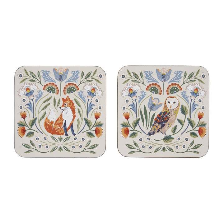 Ulster Weavers Blackthorn Coasters - 4 Pack One Size in Beige - Flemings Department Store
