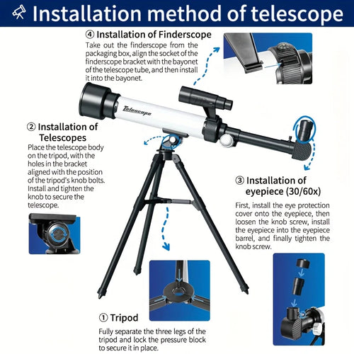 50/500mm Astronomical Telescope – Stargazing Kit with Smartphone Holder & Tripod
