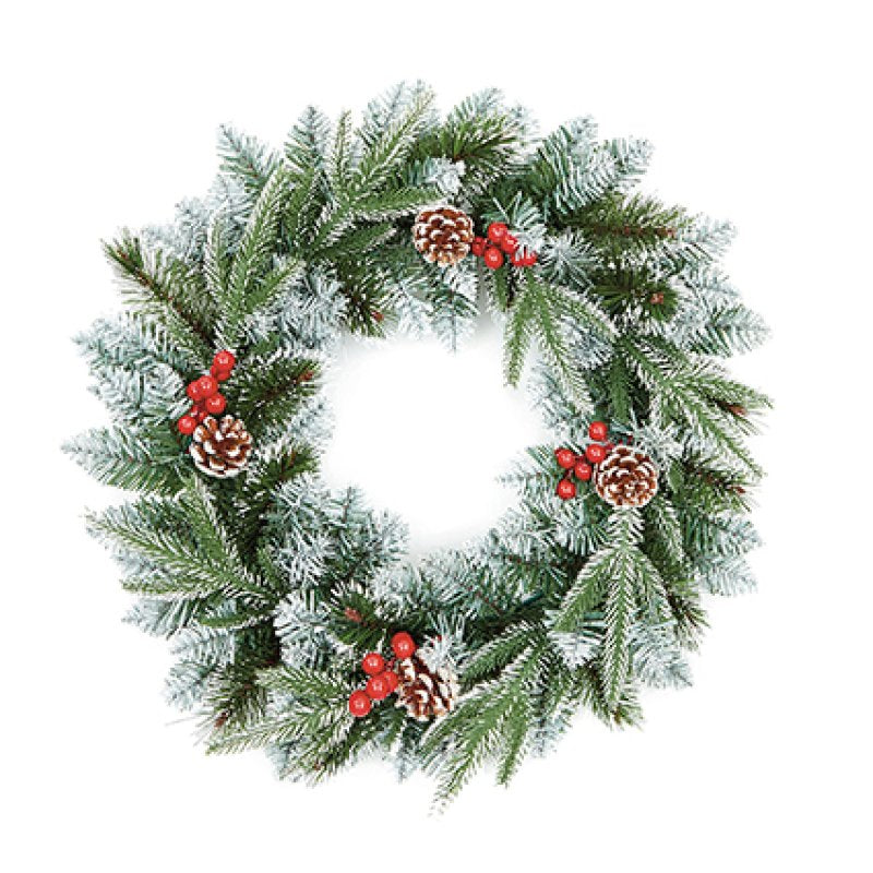 Premier 50cm New Jersey Christmas Wreath with Berries & Cones