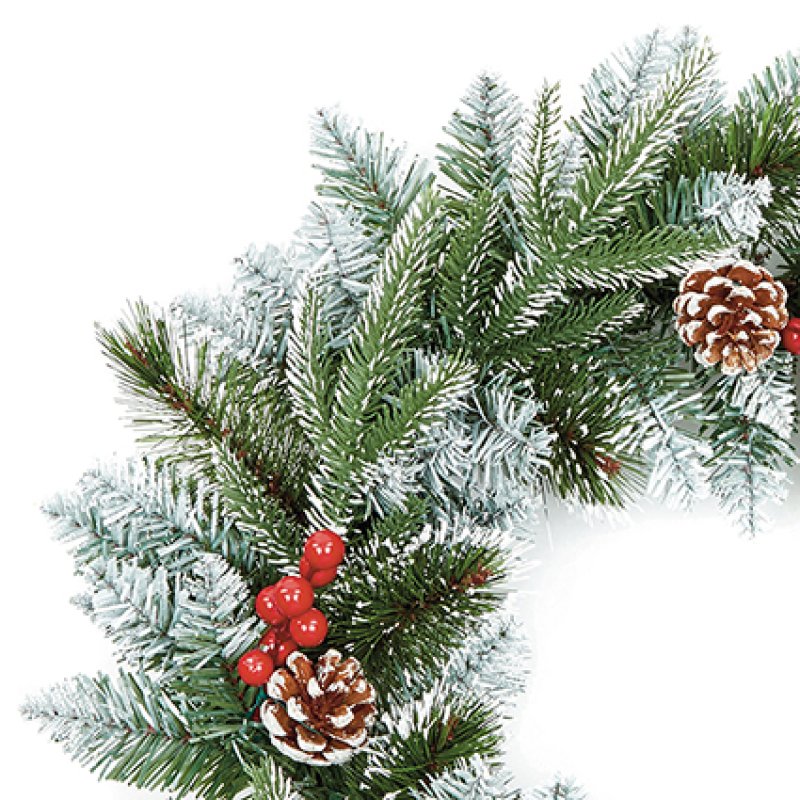 Premier 50cm New Jersey Christmas Wreath with Berries & Cones – view 3