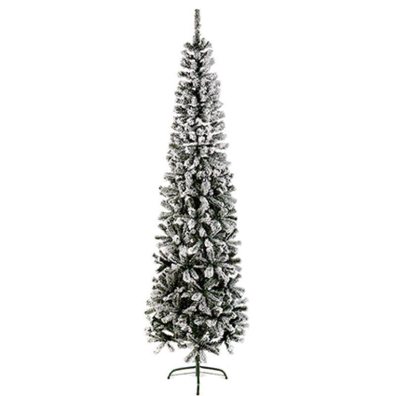 Premier 2.2m (7.5ft) Snow Flocked Slim Spruce Pine Christmas Tree