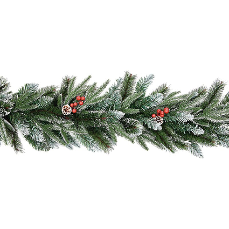 Premier 2.7m New Jersey Christmas Garland with Berries & Cones