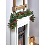 Premier 1.8m Natural Berry Christmas Garland with Ribbon – view 2