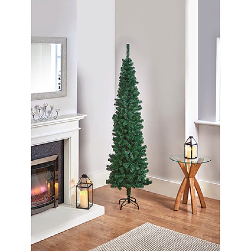 Premier 2.2m (7.5ft) Slim Spruce Pine Artificial Christmas Tree – view 2