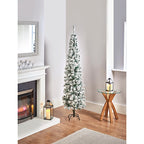 Premier 2.2m (7.5ft) Snow Flocked Slim Spruce Pine Christmas Tree – view 2