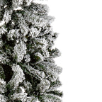 Premier 2.2m (7.5ft) Snow Flocked Slim Spruce Pine Christmas Tree – view 3