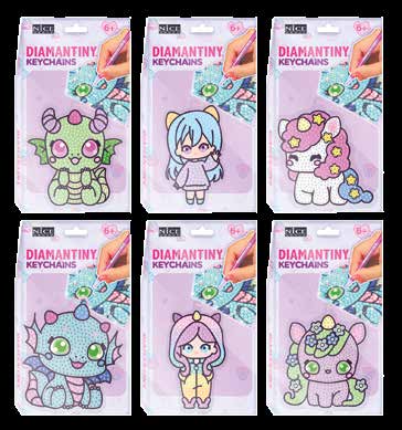 Diamantiny Kawaii Acrylic Keychains Display
