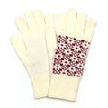 Astrid Berry and Cream Scandi Knit Gloves
