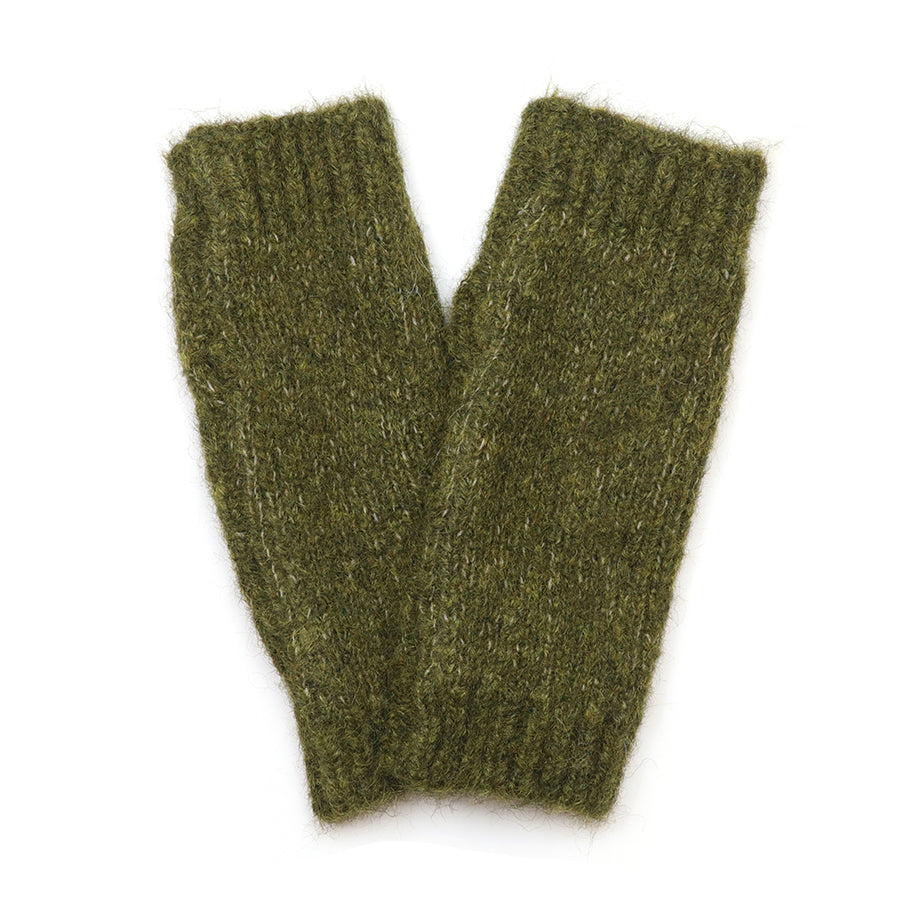 Ashleigh Khaki Recycled Blend Wrist Warmers