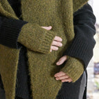 Ashleigh Khaki Recycled Blend Wrist Warmers