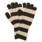 Wanda Brown Mix Bold Stripe Gloves