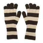 Wanda Brown Mix Bold Stripe Gloves