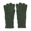 Charlotte Recycled Blend Khaki Cable Knit Gloves
