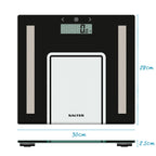 Slim Glass Analyser Bathroom Scale - Black - Flemings Department Store