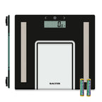 Slim Glass Analyser Bathroom Scale - Black - Flemings Department Store