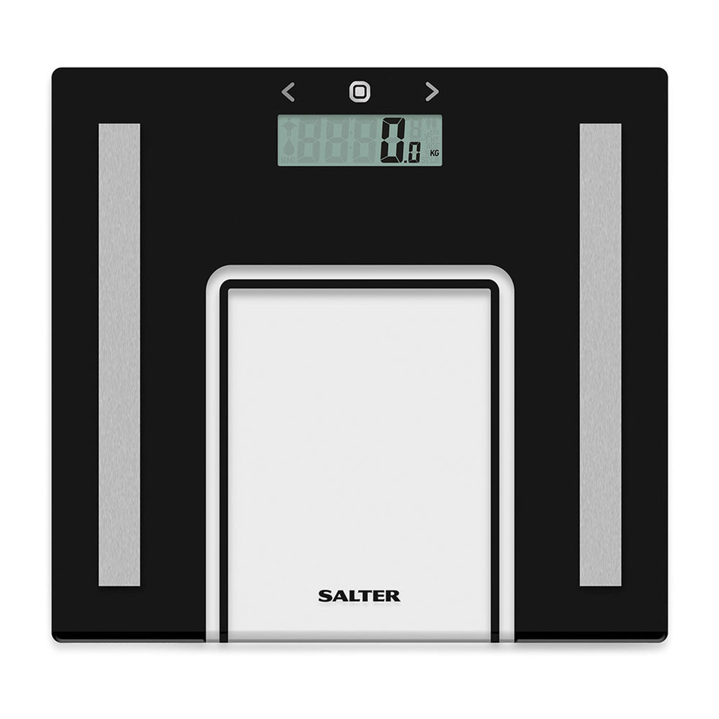 Slim Glass Analyser Bathroom Scale - Black - Flemings Department Store