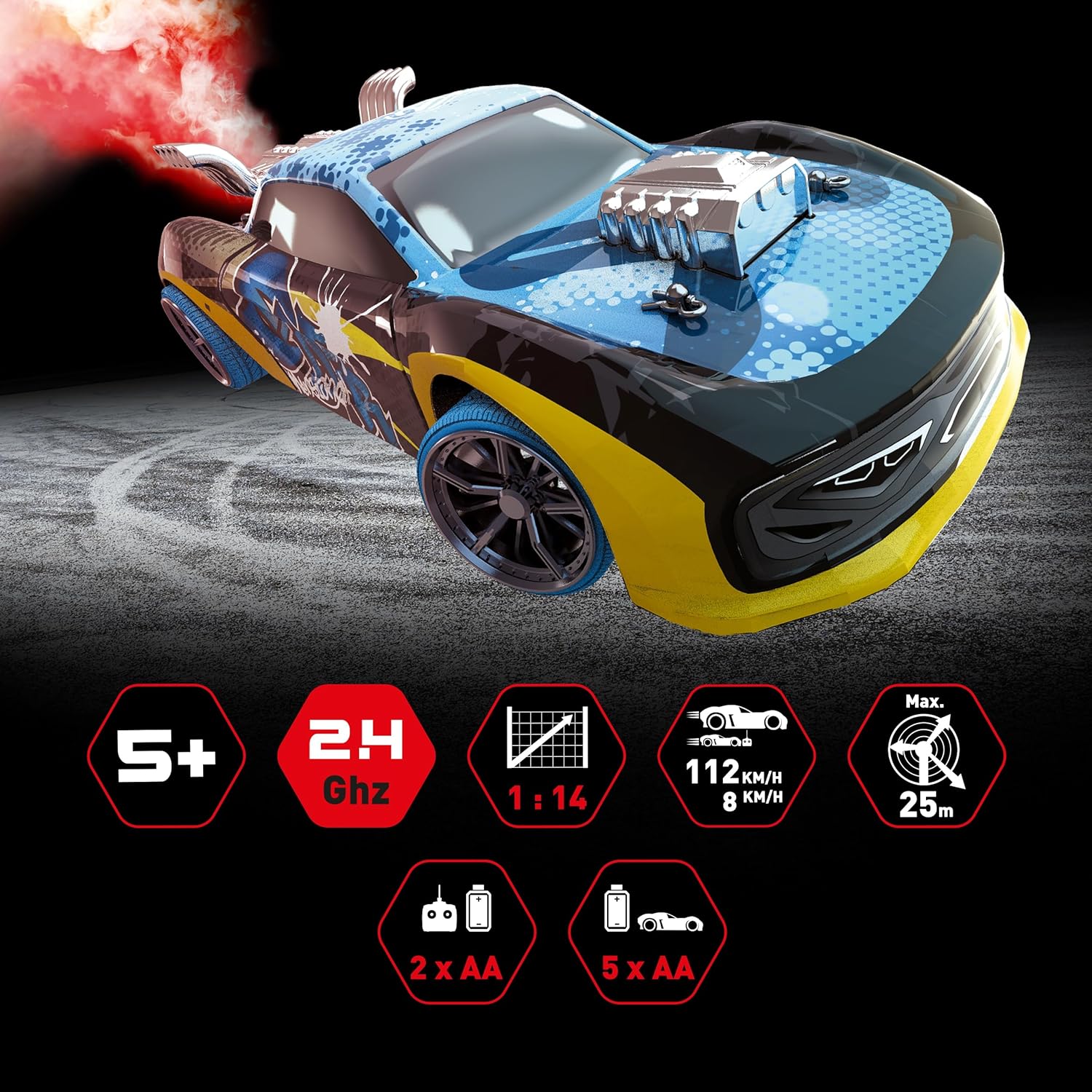 Exost Xmoke 2.4Ghz Remote Controlled Racing Car - Flemings Department Store