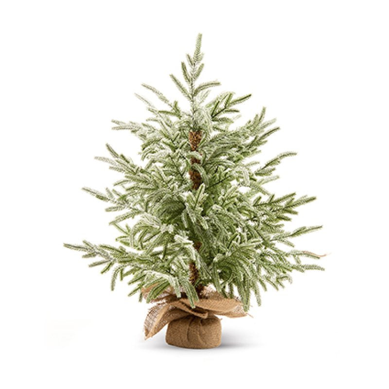 Premier 60cm Flocked Natural Touch Table Top Christmas Tree