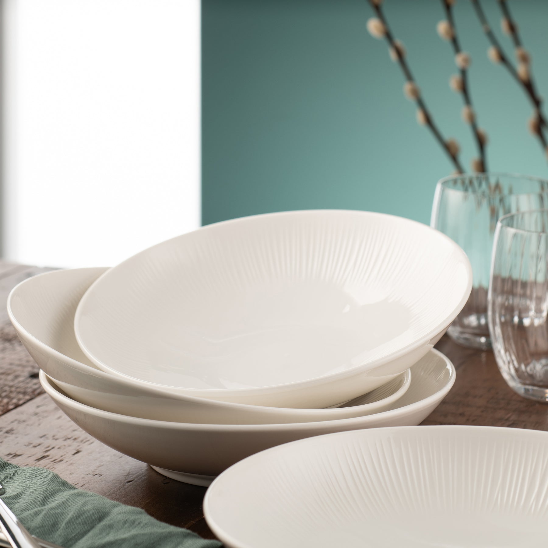 Belleek Living Erne Pasta Bowls Set of 4 - Flemings Department Store