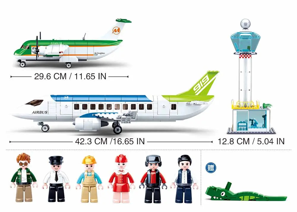 Sluban Airport Set with 2 Aircraft M38-B0930 (463 Pcs)