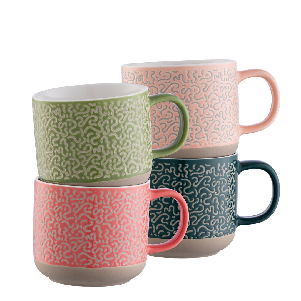 Belleek Living Squiggle Mugs Set of 4 product view