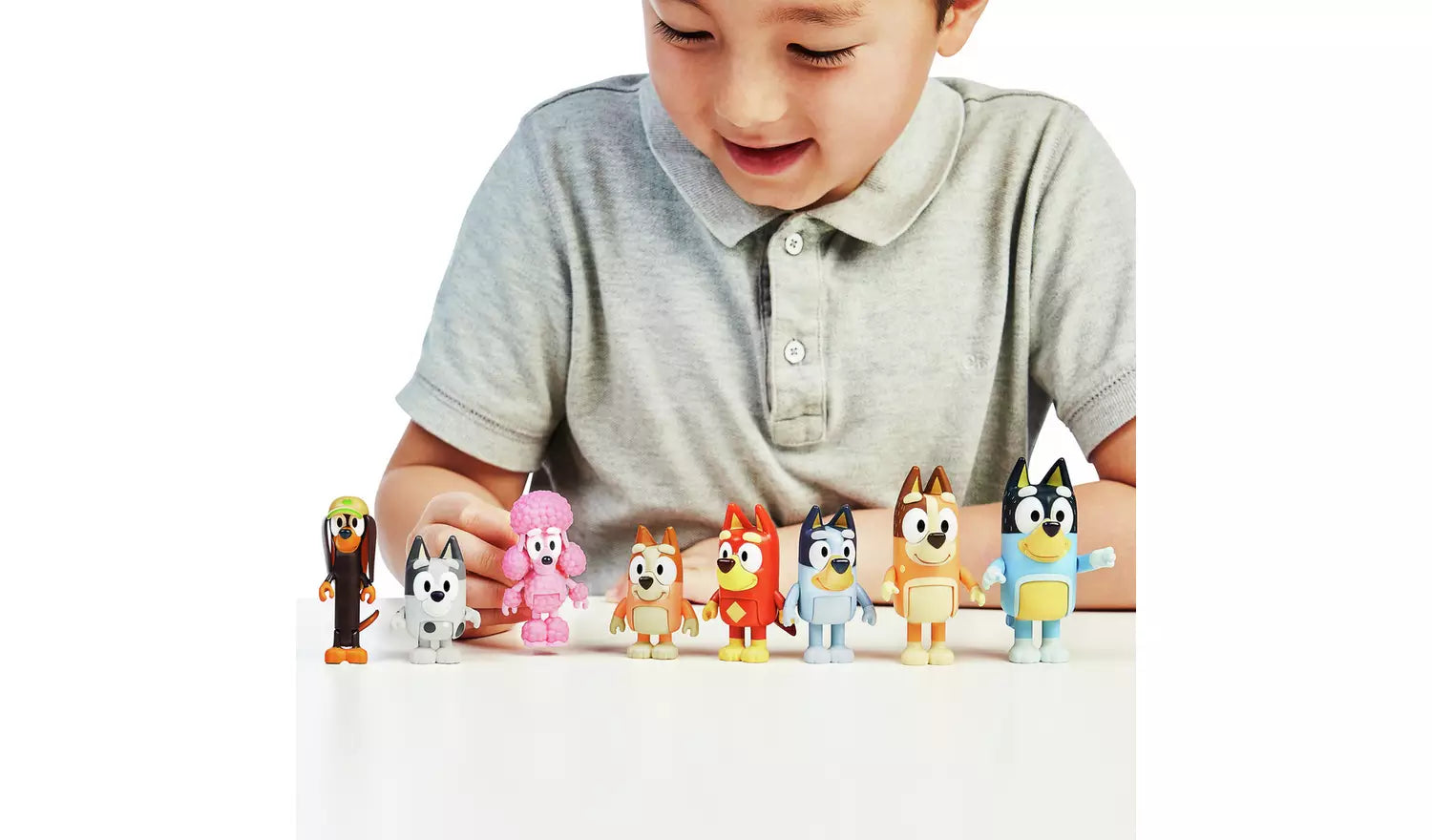 Bluey Family 4-Pack – Bluey, Bingo, Chilli & Bandit Figures