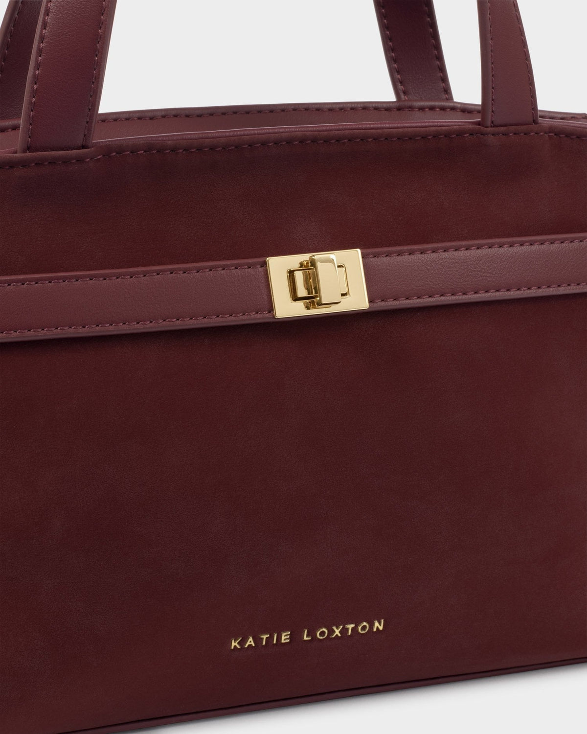 Orin Top Handle Suedette Crossbody Bag in Cherry - image 4