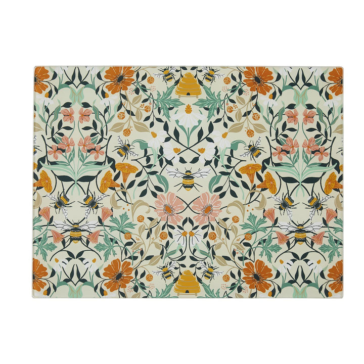 Ulster Weavers Bee Bloom Glass Worktop Saver One Size in Yellow - Flemings Department Store