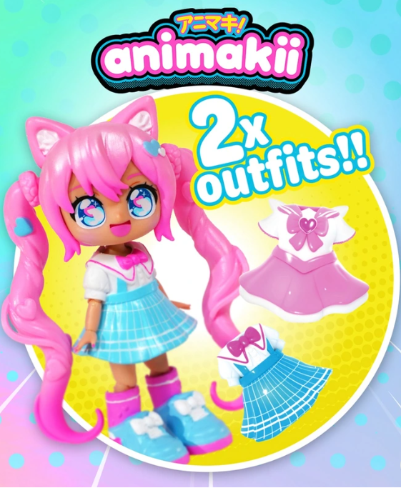 Animakii Doll 2-pack – Magical Girl and School Girl anime figures”
