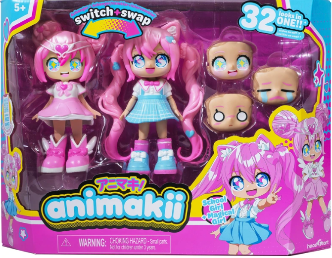 Animakii Doll 2-pack – Magical Girl and School Girl anime figures”
