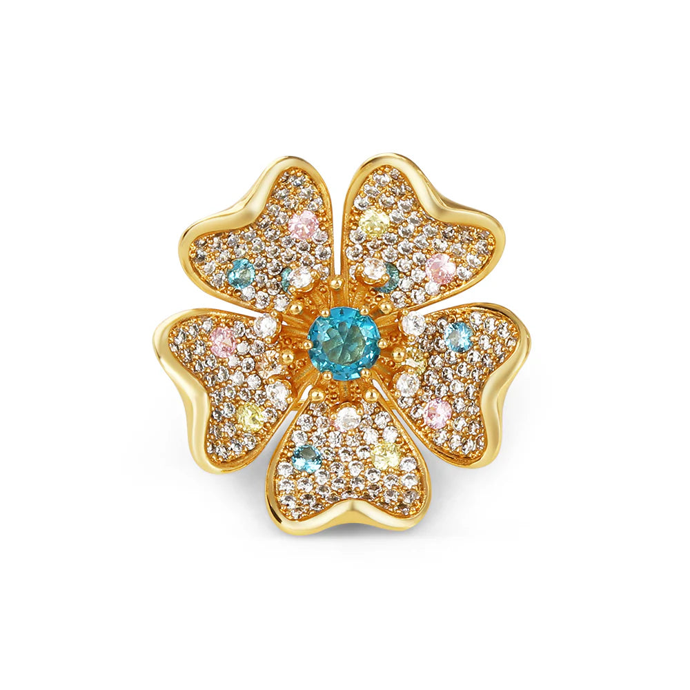 Newbridge Silverware Gold Plated Floral Brooch | Flemings
