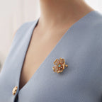 Newbridge Silverware Gold Plated Floral Brooch | Flemings
