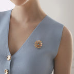 Newbridge Silverware Gold Plated Floral Brooch | Flemings
